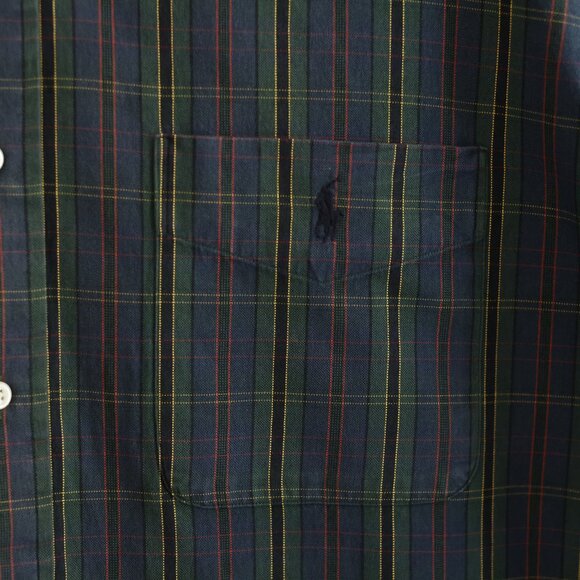 Ralph Lauren 100% Cotton BIG SHIRT Plaid Long Sleeve Casual Button Down Large - Picture 3 of 5